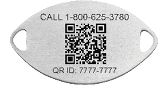 QR Code Classic Large Medical ID Bracelet - Black, Black, pemblem image number 0